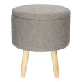 Stool with Storage L Neely, light grey