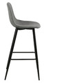 Bar Stool Wilma, light grey/black