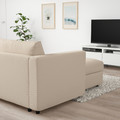 VIMLE 3-seat sofa with chaise longue, Hallarp beige