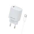 Beline Wall Charger EU Plug 20W USB-C + USB-C cable, white