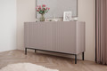 Three-Door Cabinet Nicole 150cm, antique pink/black legs