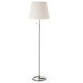 NYFORS Floor lamp, nickel-plated white