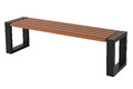 Architectural Metal Garden Bench Bold 150cm, black-brown