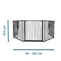 Baby Dan Carl Wide XXX outdoor safety gate, black