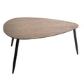 Nest of Coffee Tables, Set of 2, Walnut & Black