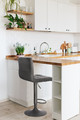 Bar Stool with Backrest Dafne VIC, black