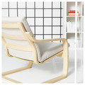 POÄNG Low-back armchair, natural colour/beige/Katorp natural colour/beige