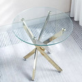 Coffee Table Amber 60cm, transparent/gold