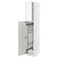 METOD High cabinet with cleaning interior, white/Ringhult white, 40x60x220 cm