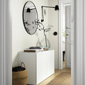 BESTÅ Storage combination with doors, white, Hanviken white, 120x42x65 cm