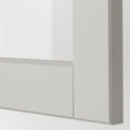 METOD Wall cabinet with glass door, white/Lerhyttan light grey, 40x40 cm
