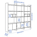 LÅDMAKARE Storage combination w sliding doors, with 2 shelf inserts/oak effect, 238x35x212 cm