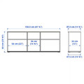 SKRUVBY TV storage combination, black-blue, 216x38x140 cm