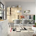 VIHALS / VIHALS Table and 6 chairs, green/white Tibbleby beige-grey, 120/180x74 cm