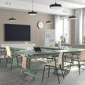 MITTZON Foldable table with castors, green, 140x70 cm