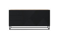 Chest of Drawers Asha 167cm, metal legs, artisan/matt black