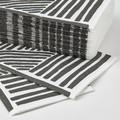 NÄBBFISK Paper napkin, patterned white/black, 38x38 cm, 30 pack