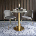 Velvet Dining Chair with Metal Legs Vic, gold/black