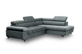 Corner Sofa-Bed Right Dragonis Dark Grey Monolith 85