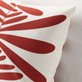 MAJSMOTT Cushion cover, off-white/red, 50x50 cm