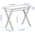 BOLLPOJKE / BLECKBERGET Desk and chair, white/orange-brown
