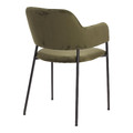 Dining Chair Lima, velvet, armrests, green