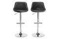 Bar Stool, faux leather, black/chrome