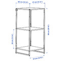 JOSTEIN Shelving unit, in/outdoor/metal white, 41x40x90 cm