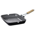 HUSKNUT Grill pan, non-stick coating, black, 36x26 cm