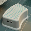 FÖRSIKTIG Children's stool, white/turquoise
