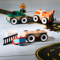 LILLABO 3-piece vehicle set, fire truck sports car/tow truck multicolour