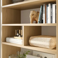 LÅDMAKARE Storage combination w sliding doors, with 2 shelf inserts/oak effect, 81x35x212 cm