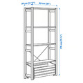IVAR Shelving unit with storage box, pine, 89x30x179 cm