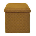 Folding Storage Pouffe Vels Atom, yellow