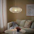 REGNSKUR / HAVSDJUP Pendant lamp, turquoise/white, 52 cm