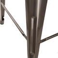 Bar Stool with Backrest Paris 66cm, metallic