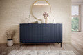 Cabinet with 2 Doors & 3 Drawers Nicole 150cm, dark blue/black legs