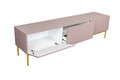 TV Cabinet Nicole 200 cm, antique pink, gold legs