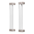 GoodHome Cabinet Handle Mulco, hole spacing 19.2 cm, clear-silver, 2 pack