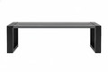 Architectural Metal Garden Bench Bold 150cm, black-grey