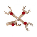 Decorative Wooden Reindeer Clips, 4 pcs