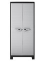 Outdoor/Workshop High Cabinet, Multi-use, XL tall, black-grey
