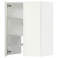 METOD Wall cb f extr hood w shlf/door, white/Vallstena white, 60x80 cm