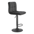 Bar Stool with Backrest Dafne VIC, black