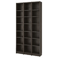 BILLY Bookcase comb with extension units, dark brown oak effect, 120x28x237 cm
