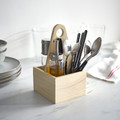 LÖFTESRIK 24-piece cutlery set, black/stainless steel satin