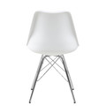 Chair Eris, 1pc, PP/faux leather, white/chrome