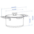 HEMKOMST Pot with lid, stainless steel/glass, 3 l