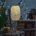 SOLVINDEN Pendant lamp, spotted solar-powered/blue, 43 cm