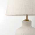 BLIDVÄDER Table lamp, off-white ceramic/beige, 50 cm